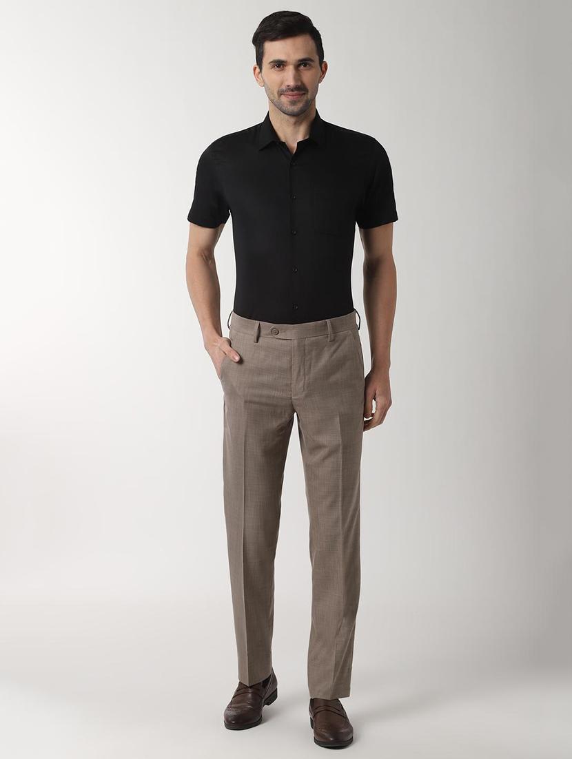 black solid formal shirt - 16663303 - Zoom Image - 4