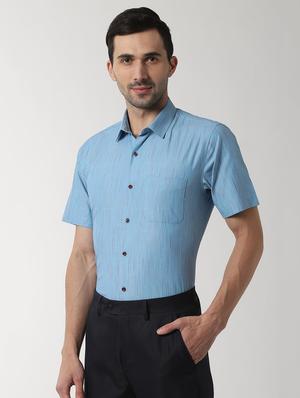 blue striped formal shirt - 16663409 - Standard Image - 2