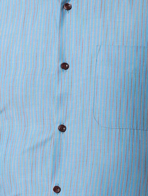 blue striped formal shirt - 16663409 - Zoom Image - 5