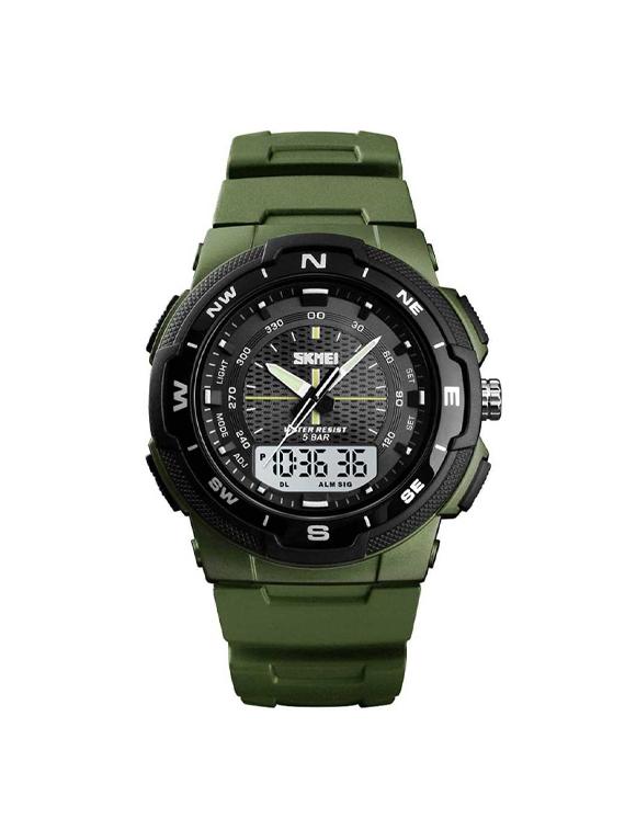 skmei 1454 green wrist watch for men - 16663559 - Zoom Image - 1