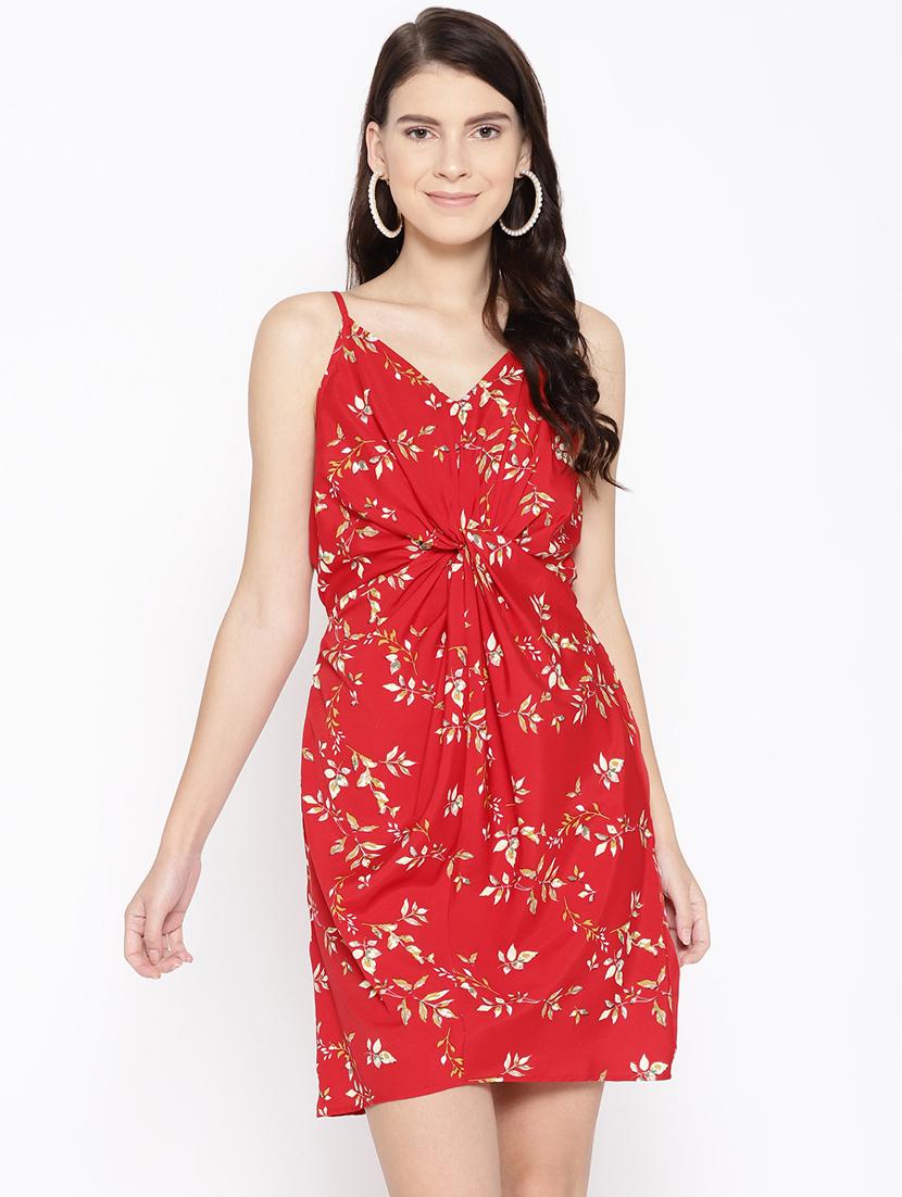 cami neck twist detail a-line dress - 16663611 - Zoom Image - 1