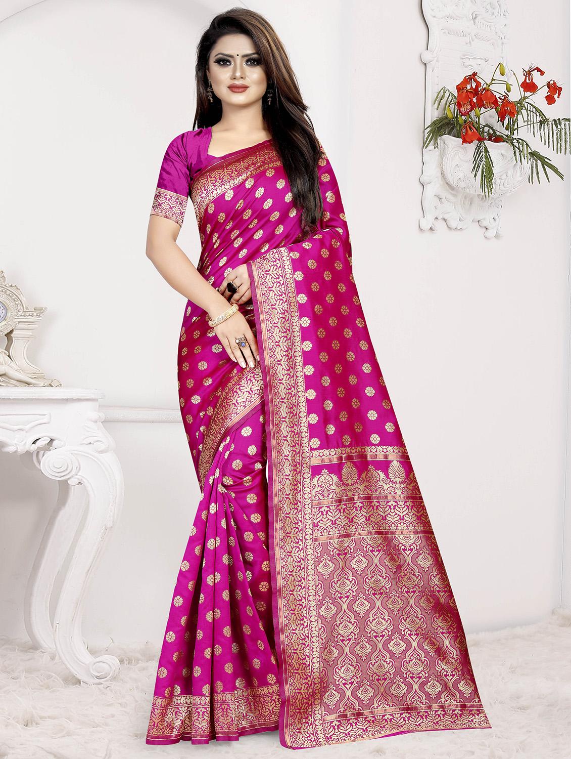 zari work banarasi saree with blouse - 16663809 - Zoom Image - 1
