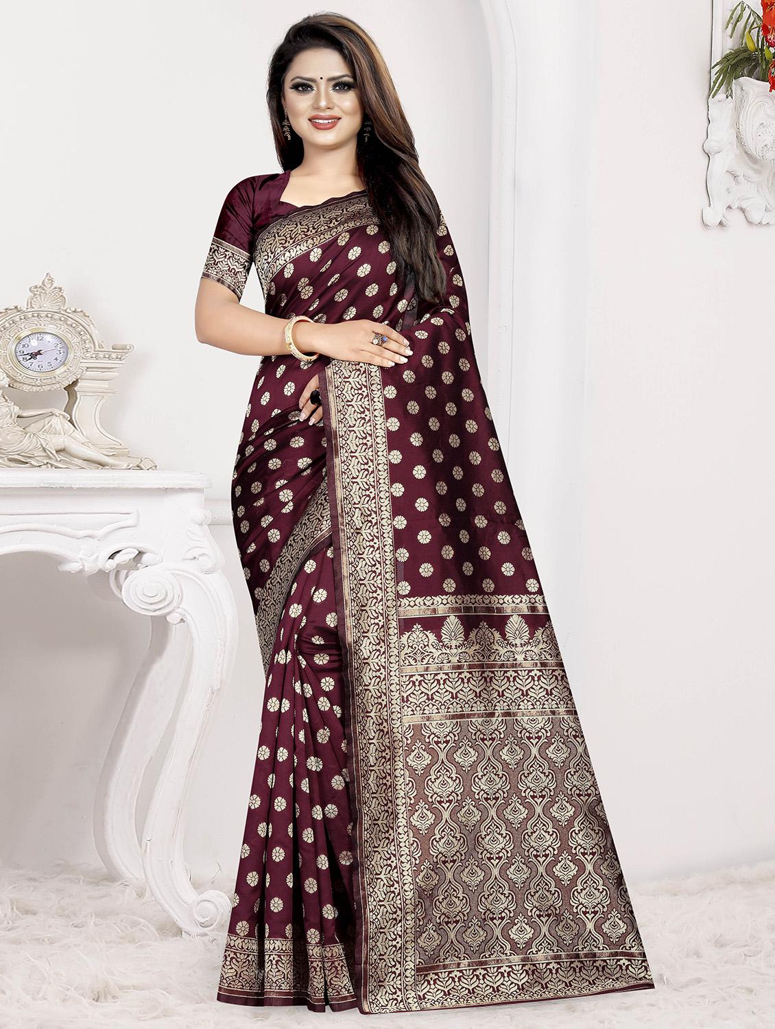 zari work banarasi saree with blouse - 16663811 - Zoom Image - 1