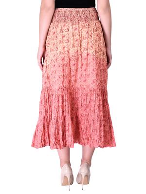 smocked waist flared skirt - 16663945 - Standard Image - 3
