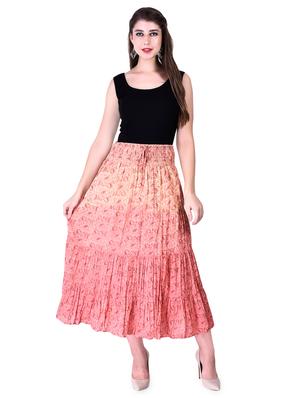 smocked waist flared skirt - 16663945 - Standard Image - 4