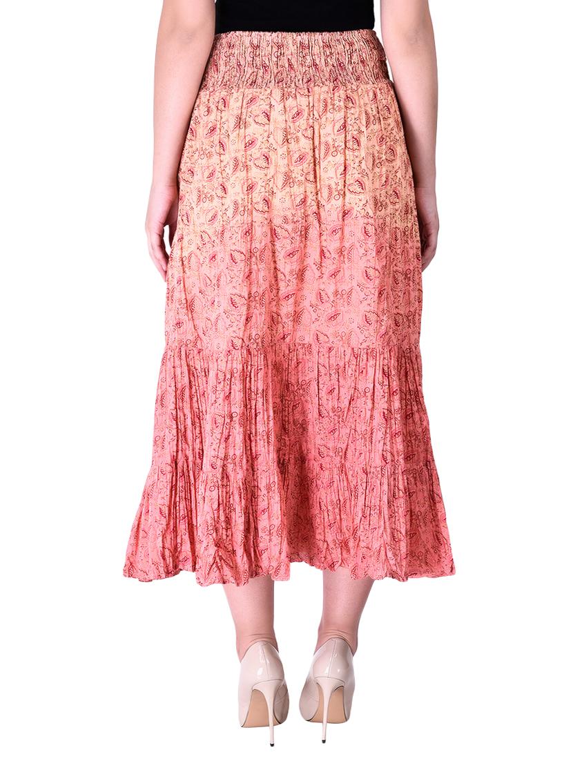smocked waist flared skirt - 16663945 - Zoom Image - 3