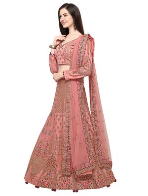 panelled embroidered lehenga - 16663966 - Standard Image - 2