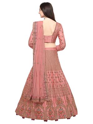 panelled embroidered lehenga - 16663966 - Standard Image - 3