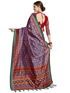 printed patola saree with blouse - 16664043 - Standard Image - 2