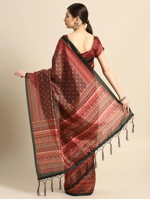 printed patola saree with blouse - 16664045 - Standard Image - 2