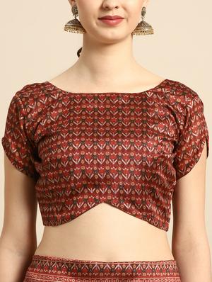 printed patola saree with blouse - 16664045 - Standard Image - 3
