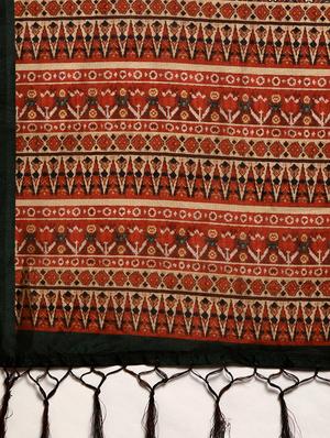 printed patola saree with blouse - 16664045 - Standard Image - 4
