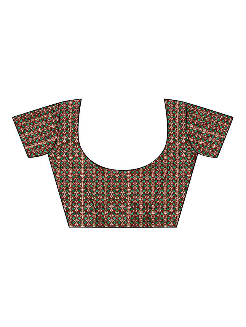 printed patola saree with blouse - 16664048 - Zoom Image - 3