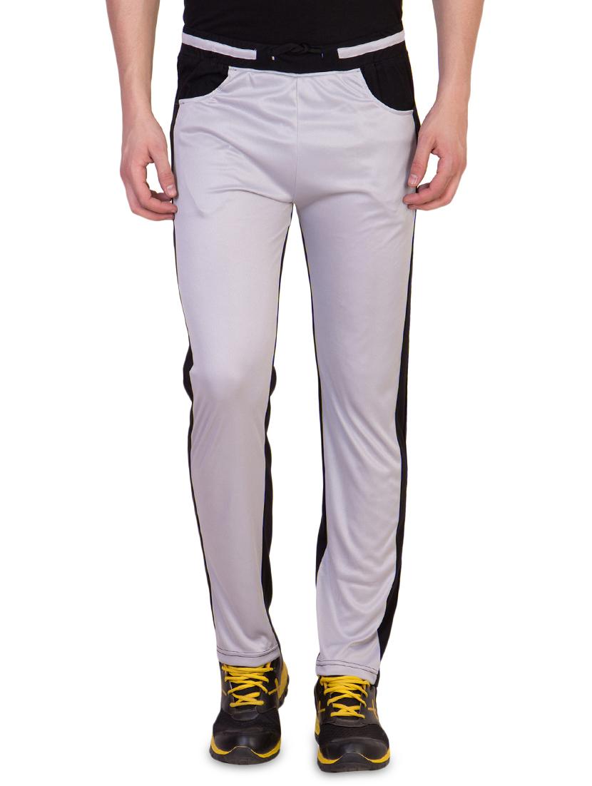 grey color block full length track pant - 16664682 - Zoom Image - 1
