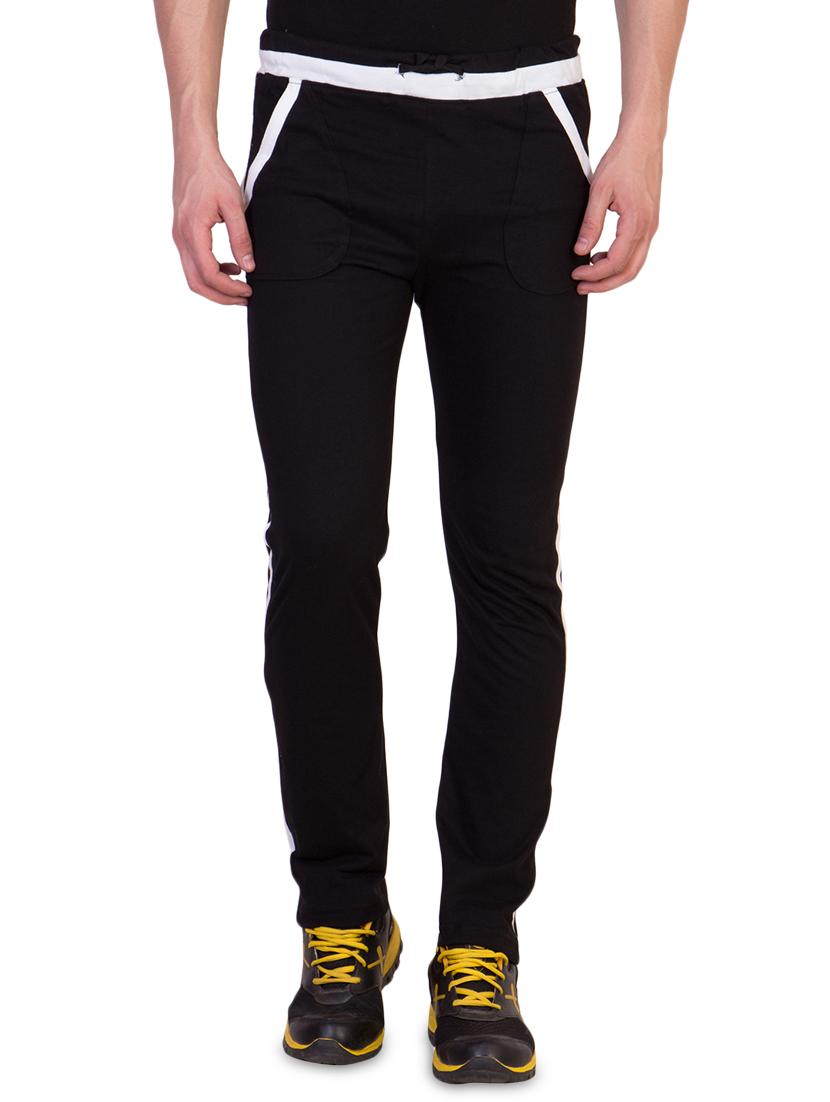 black side striped full length track pant - 16664686 - Zoom Image - 1