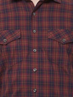 red checkered casual shirt - 16664729 - Standard Image - 5