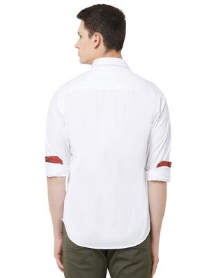 white solid casual shirt - 16664732 - Standard Image - 3