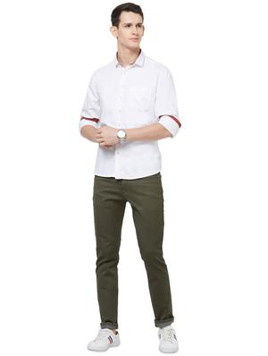 white solid casual shirt - 16664732 - Standard Image - 4