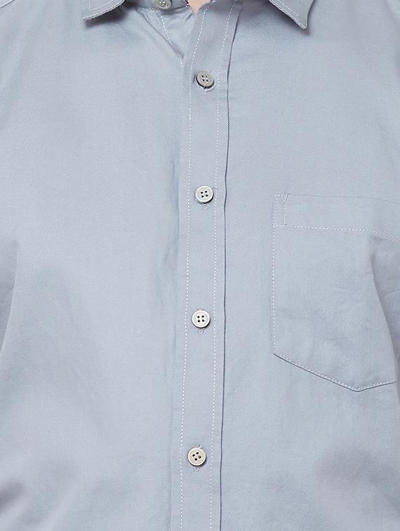 grey solid casual shirt - 16664758 - Zoom Image - 5