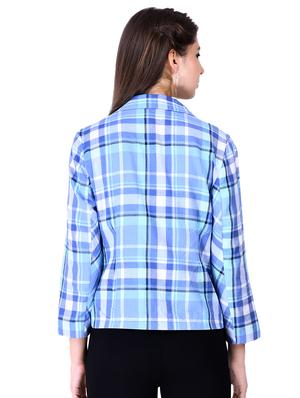 pocket detail checkered blazer - 16664780 - Standard Image - 3