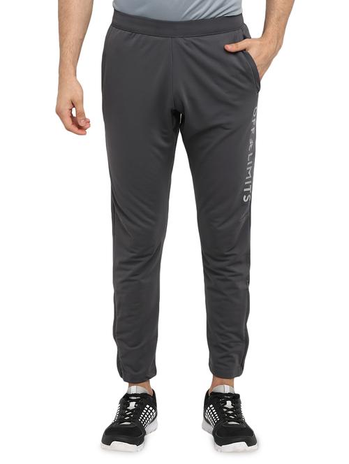 grey printed full length track pants - 16665681 - Very Small Image - 1