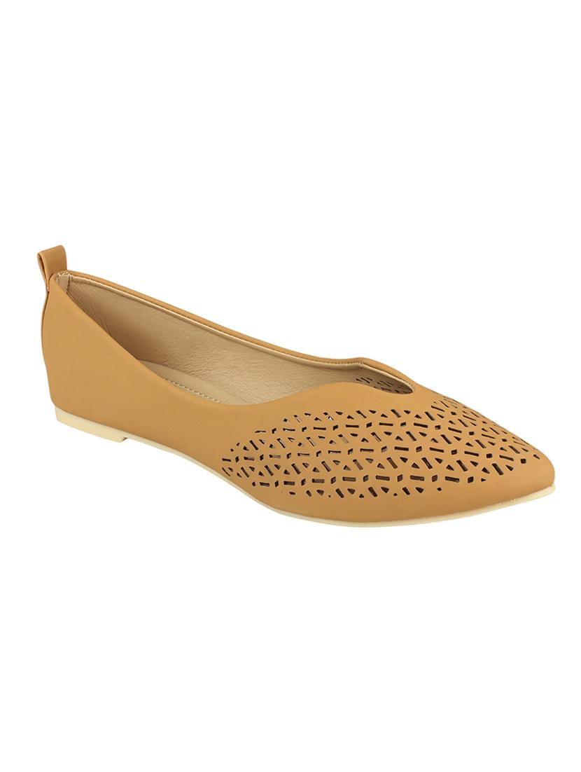 tan slip on ballerinas - 16665772 - Zoom Image - 1