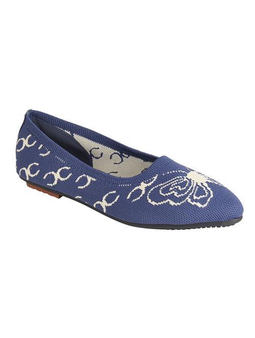 navy slip on ballerinas - 16665784 - Standard Image - 1