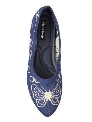 navy slip on ballerinas - 16665784 - Standard Image - 4