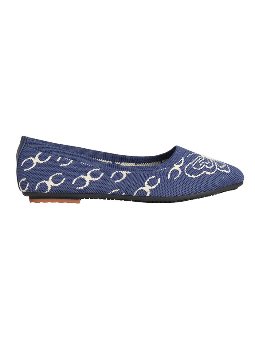 navy slip on ballerinas - 16665784 - Zoom Image - 2