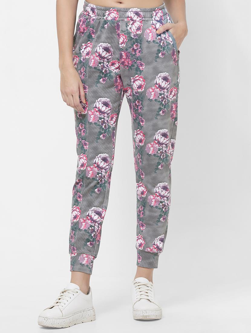 high rise floral track pant - 16666206 - Zoom Image - 1