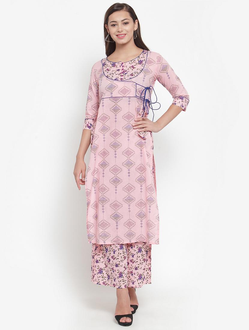 printed kurta palazzo set - 16666432 - Zoom Image - 1