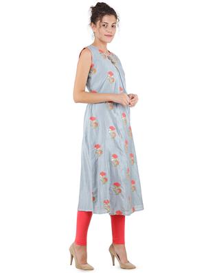 floral sequined a-line kurta - 16666587 - Standard Image - 2