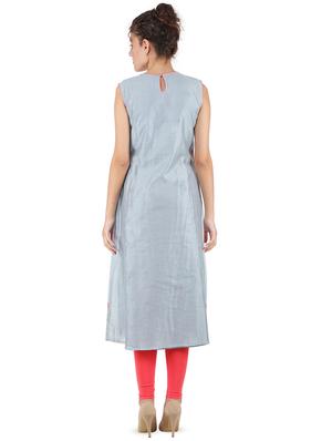 floral sequined a-line kurta - 16666587 - Standard Image - 3