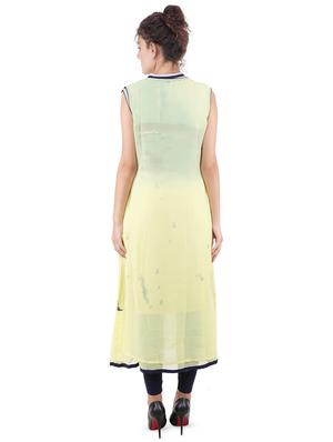 printed a-line kurta with jacket - 16666616 - Standard Image - 3