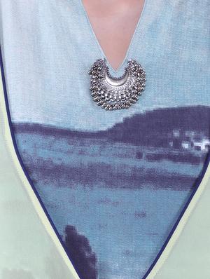 printed a-line kurta with jacket - 16666616 - Standard Image - 4