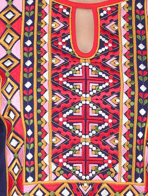 embroidered flared kurta - 16666647 - Standard Image - 4