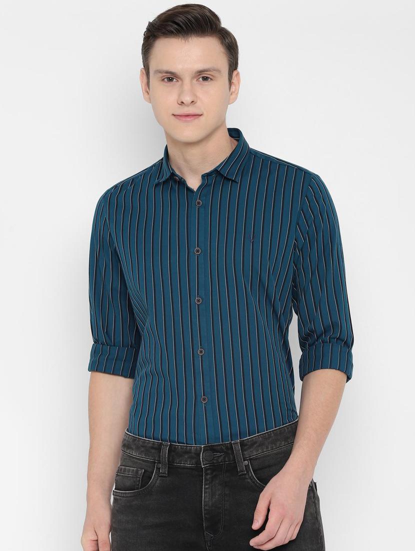 blue striped casual shirt - 16666708 - Zoom Image - 1