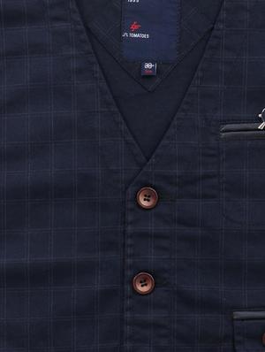 v neck layered waistcoat - 16666750 - Standard Image - 3