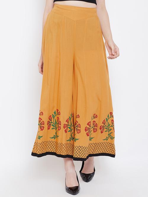 floral printed flared palazzo - 16666999 - Standard Image - 1