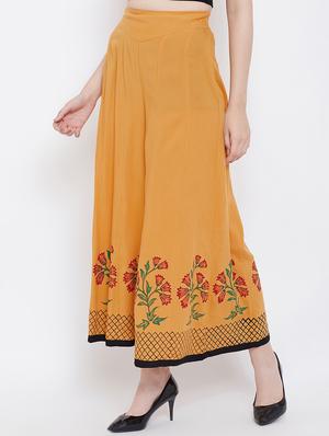 floral printed flared palazzo - 16666999 - Standard Image - 2