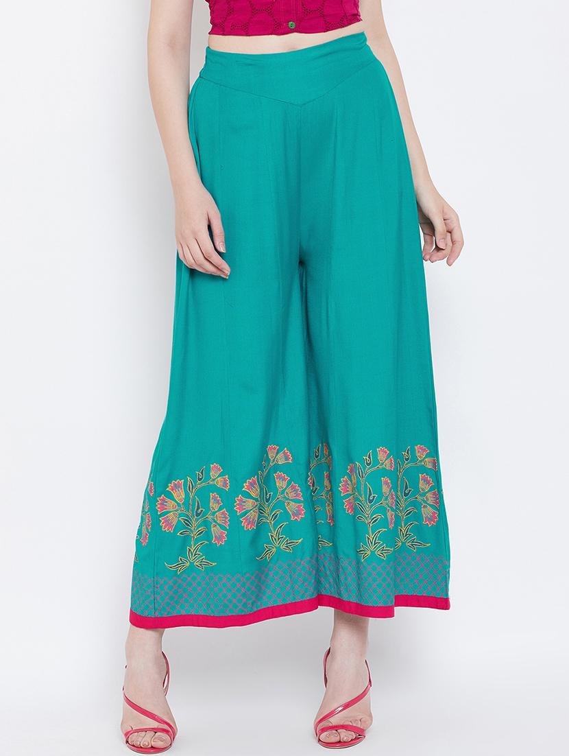 floral printed flared palazzo - 16667000 - Zoom Image - 1