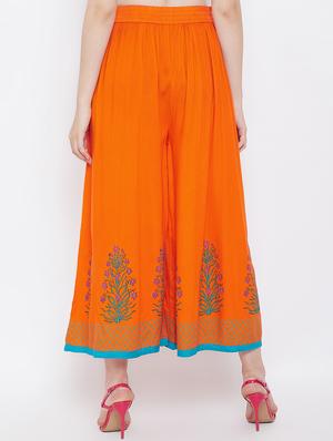 floral printed flared palazzo - 16667005 - Standard Image - 3