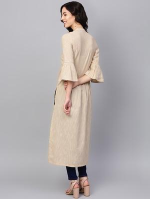 solid straight kurta - 16667090 - Standard Image - 3