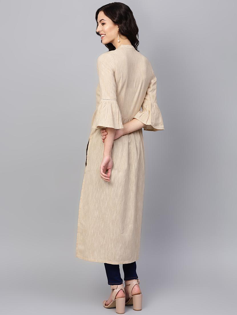 solid straight kurta - 16667090 - Zoom Image - 3