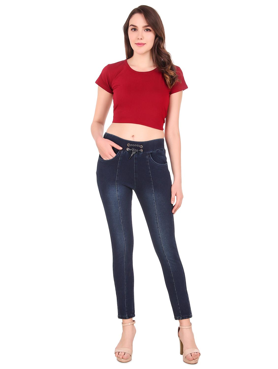 drawstring stone wash jegging - 16667400 - Zoom Image - 4