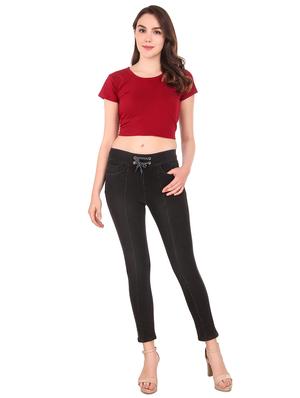 drawstring stone wash jegging - 16667401 - Standard Image - 4