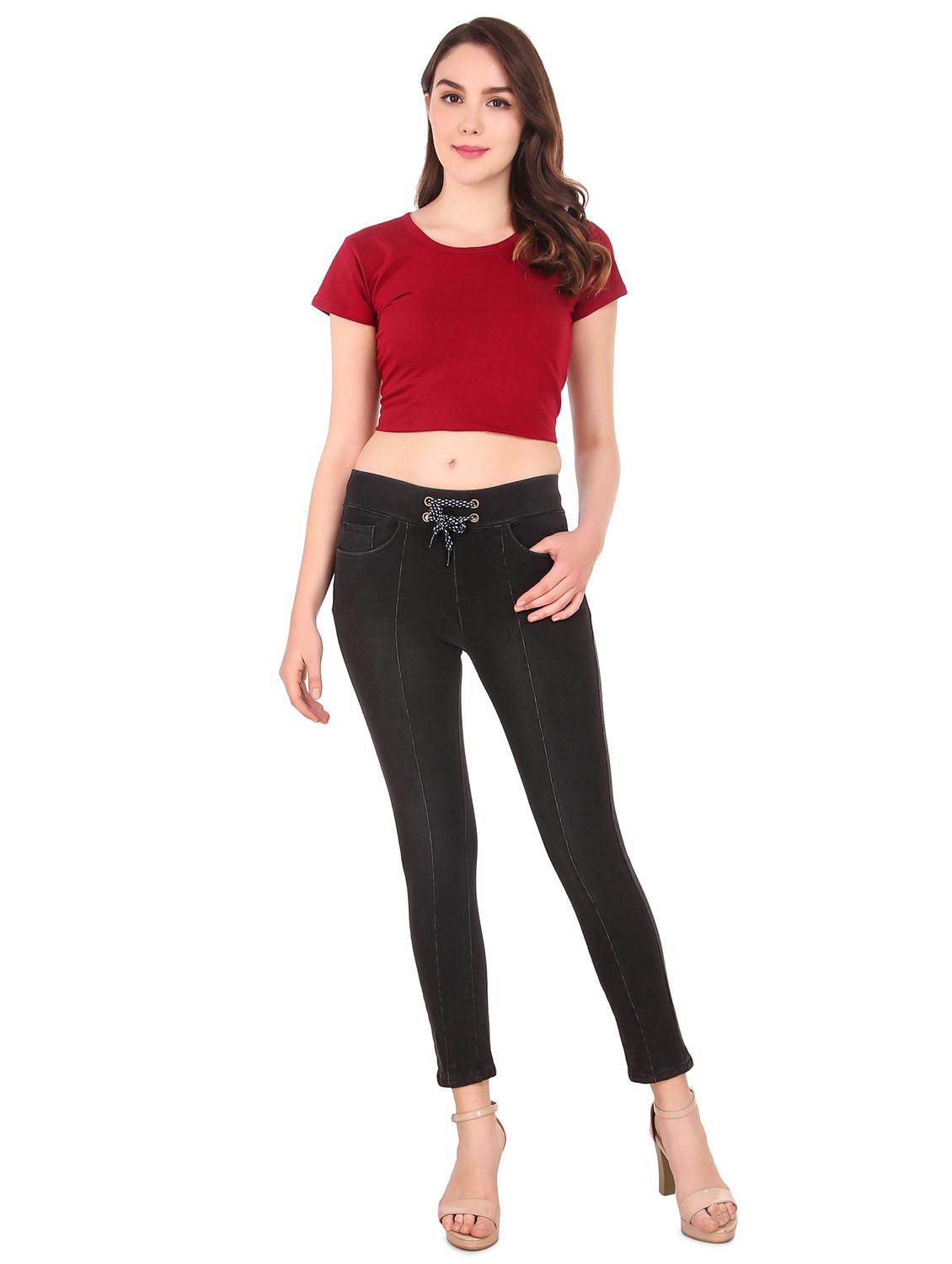 drawstring stone wash jegging - 16667401 - Zoom Image - 4