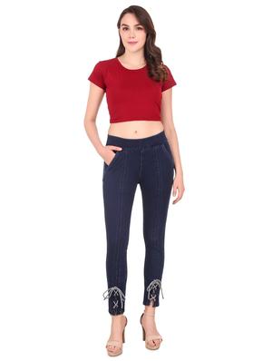 criss cross tie up denim jegging - 16667402 - Standard Image - 4