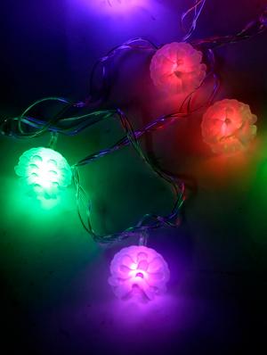 gleaming and radiant flower shape led multi colour string lights - 16667748 - Standard Image - 2