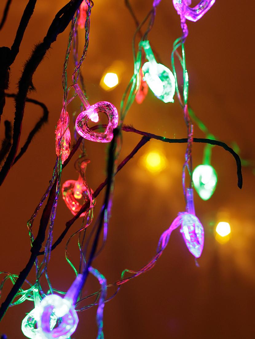 pretty and glowing heart shape led multi colour string lights - 16667749 - Zoom Image - 1